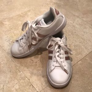 Adidas Rose Gold Cloudform Sneakers